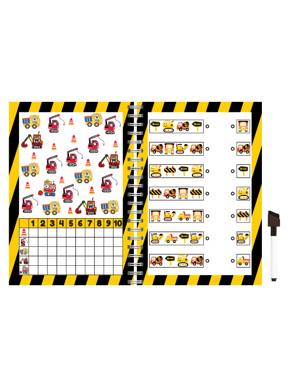 Cırt Cırtlı 3-4 Yaş Iş Makinaları Etkinlik Kitabı Seti