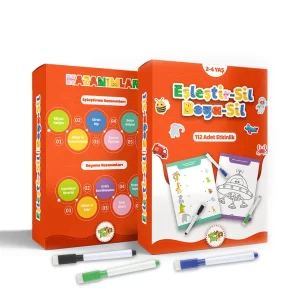 Minipoi Eşleştir Sil-Boya Eğitici Etkinlikli Aktivite Kartları