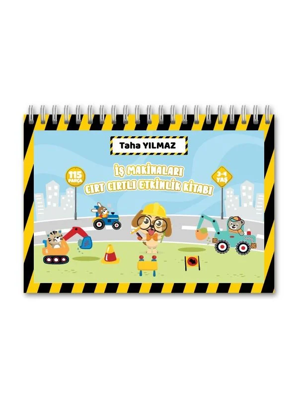 Cırt Cırtlı 3-4 Yaş Iş Makinaları Etkinlik Kitabı Seti
